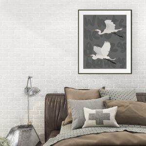 Buy Akorela Product WA06AA01 “Two white herons”