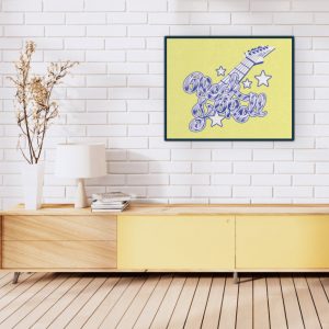 Buy Akorela Product WA35AA10 “Yellow Rock and Roll Poster”
